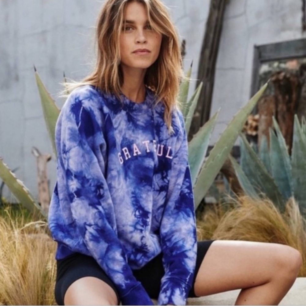 Spiritual Gangster Blue Tie-Dye Sweatshirt